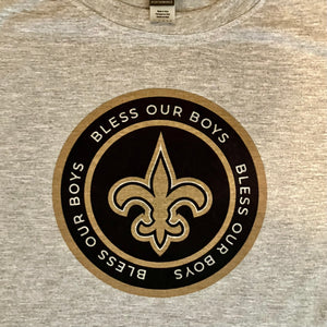 Bless Our Boys Unisex Saints Shirt Gray