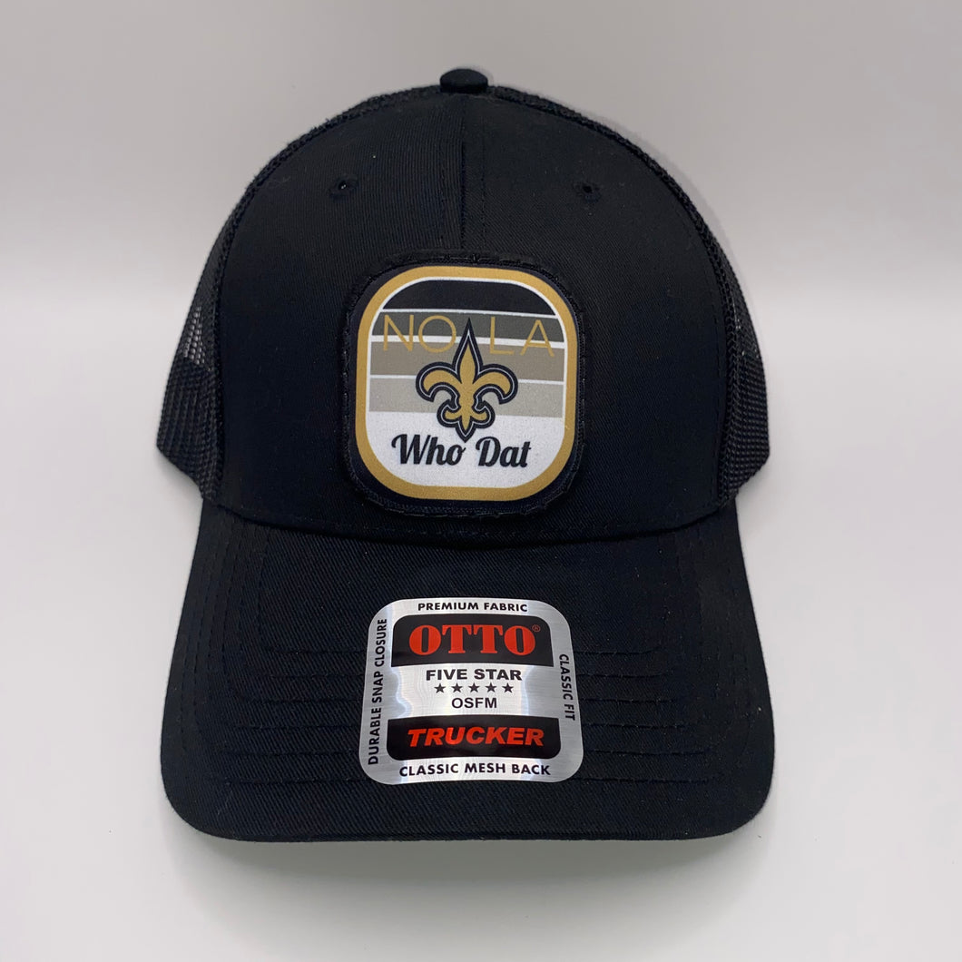 Saints Gradient Trucker Hat Black