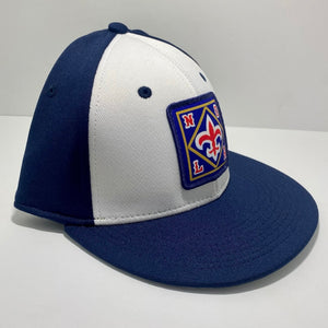 NOLA Fitted Flat Bill Navy/ White